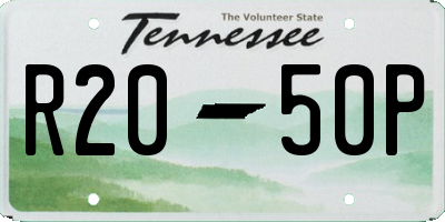 TN license plate R2050P