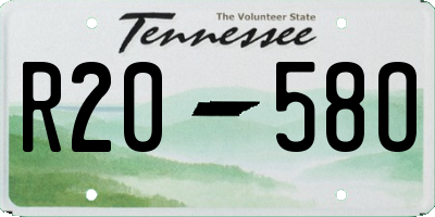 TN license plate R2058O