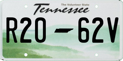 TN license plate R2062V
