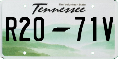 TN license plate R2071V
