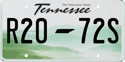 TN license plate R2072S