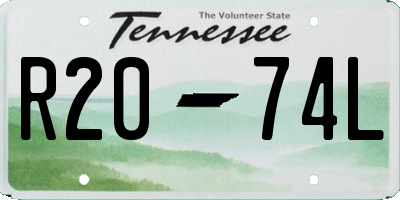 TN license plate R2074L