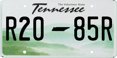 TN license plate R2085R