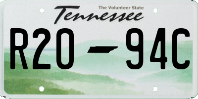 TN license plate R2094C