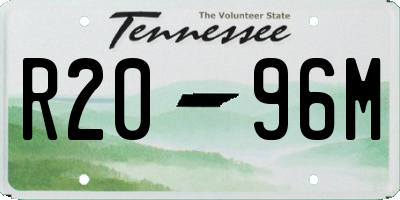 TN license plate R2096M