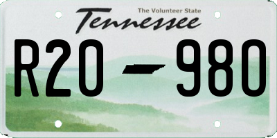 TN license plate R2098O