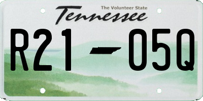 TN license plate R2105Q