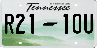 TN license plate R2110U