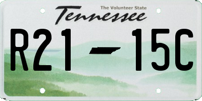 TN license plate R2115C
