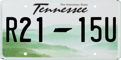 TN license plate R2115U