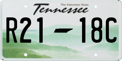 TN license plate R2118C