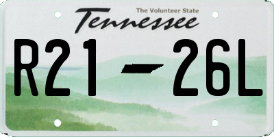 TN license plate R2126L