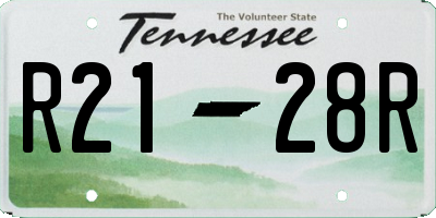 TN license plate R2128R