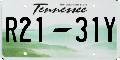 TN license plate R2131Y