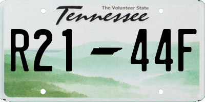 TN license plate R2144F