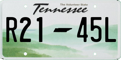 TN license plate R2145L