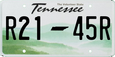 TN license plate R2145R