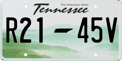 TN license plate R2145V