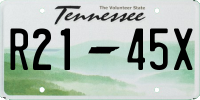 TN license plate R2145X
