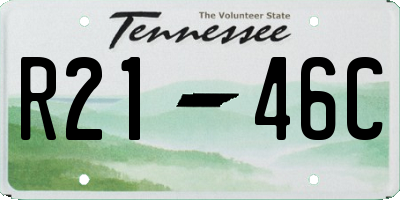 TN license plate R2146C