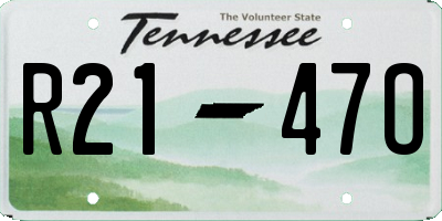 TN license plate R2147O