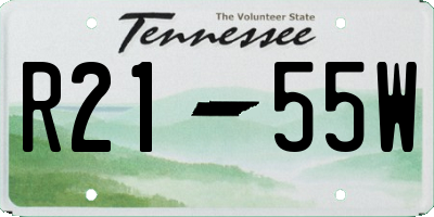 TN license plate R2155W