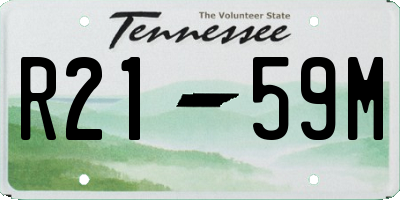 TN license plate R2159M