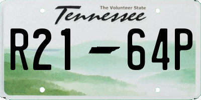 TN license plate R2164P