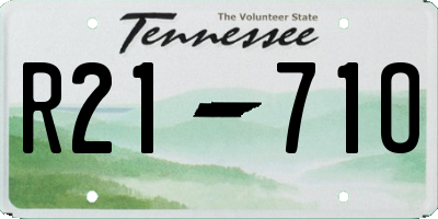 TN license plate R2171O