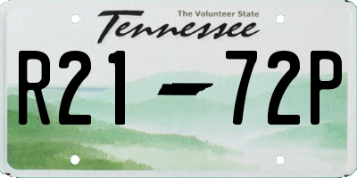 TN license plate R2172P