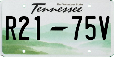 TN license plate R2175V