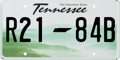 TN license plate R2184B