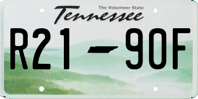TN license plate R2190F