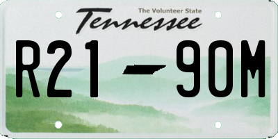 TN license plate R2190M