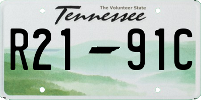 TN license plate R2191C