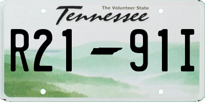 TN license plate R2191I