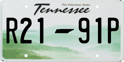 TN license plate R2191P