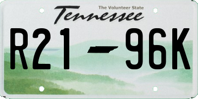 TN license plate R2196K