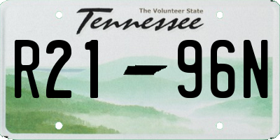 TN license plate R2196N
