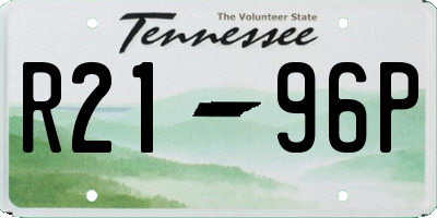 TN license plate R2196P