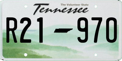 TN license plate R2197O