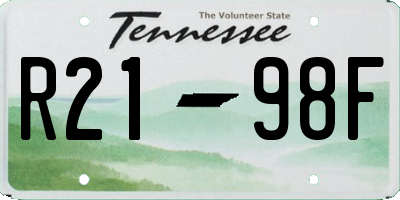 TN license plate R2198F