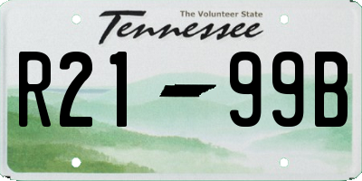 TN license plate R2199B