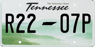 TN license plate R2207P