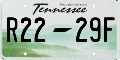 TN license plate R2229F