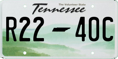 TN license plate R2240C