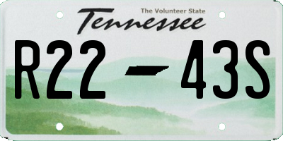 TN license plate R2243S