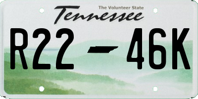 TN license plate R2246K