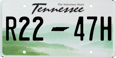TN license plate R2247H