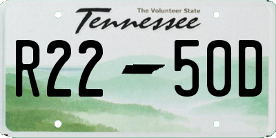 TN license plate R2250D